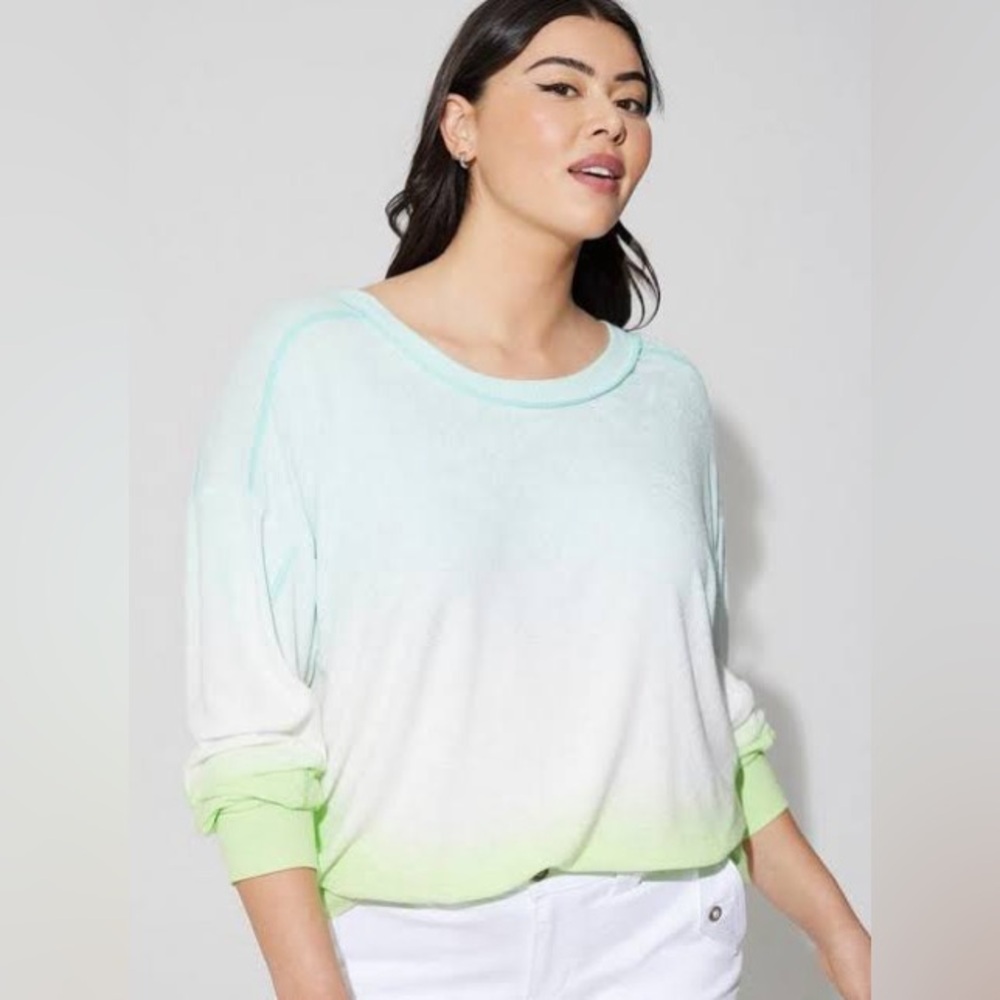 Torrid 1X Terry Drop Shoulder Sweatshirt